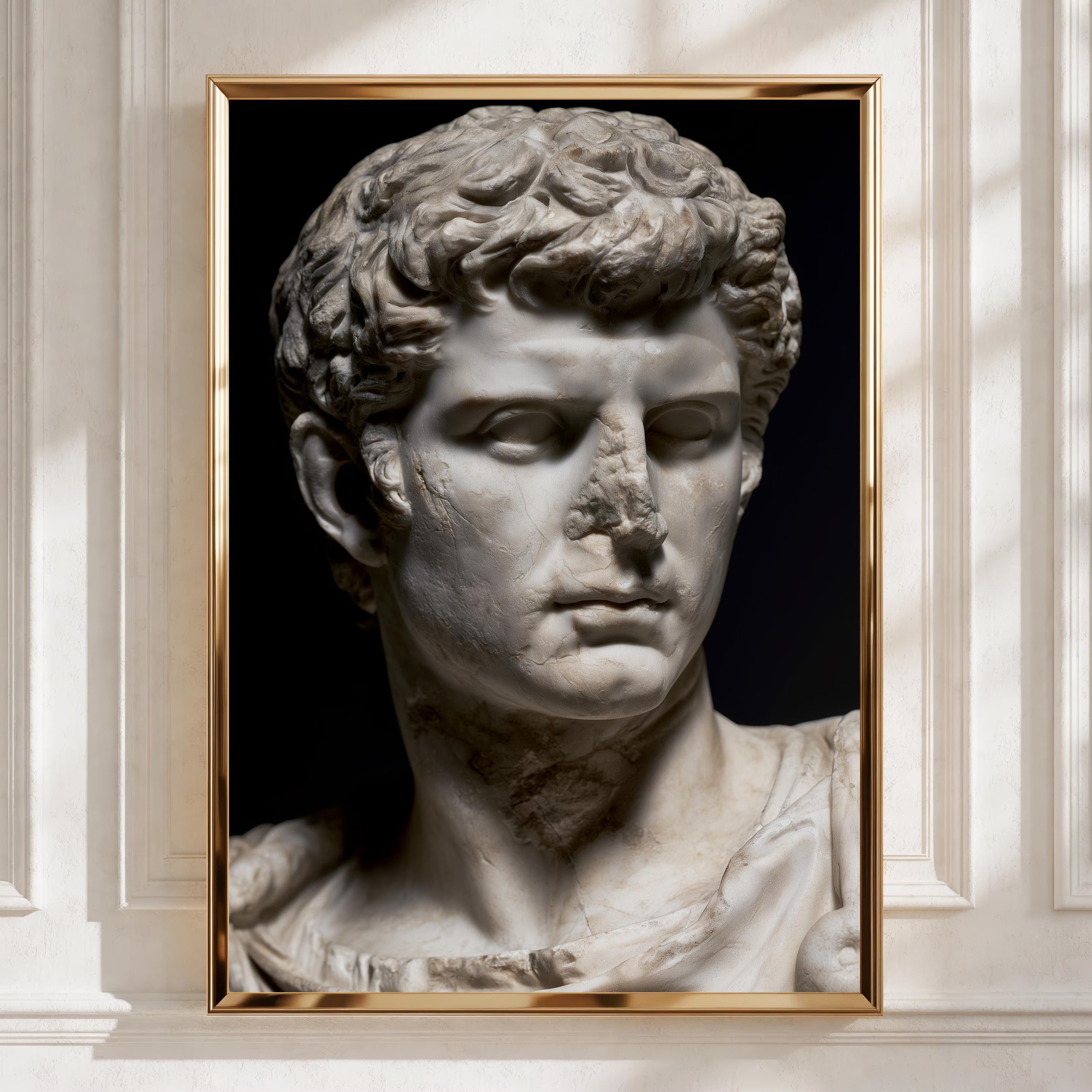 Roman Statue wall art, Ancient Sculpture Print, Classical Art Wall Decor