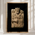 Roman Stone Relief Sculpture Poster, Ancient Carved Figure, Classical Art Print