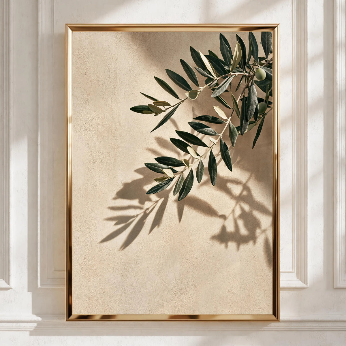 Olive Branch Wall Art Poster, Botanical Print, Minimalist Nature Photography