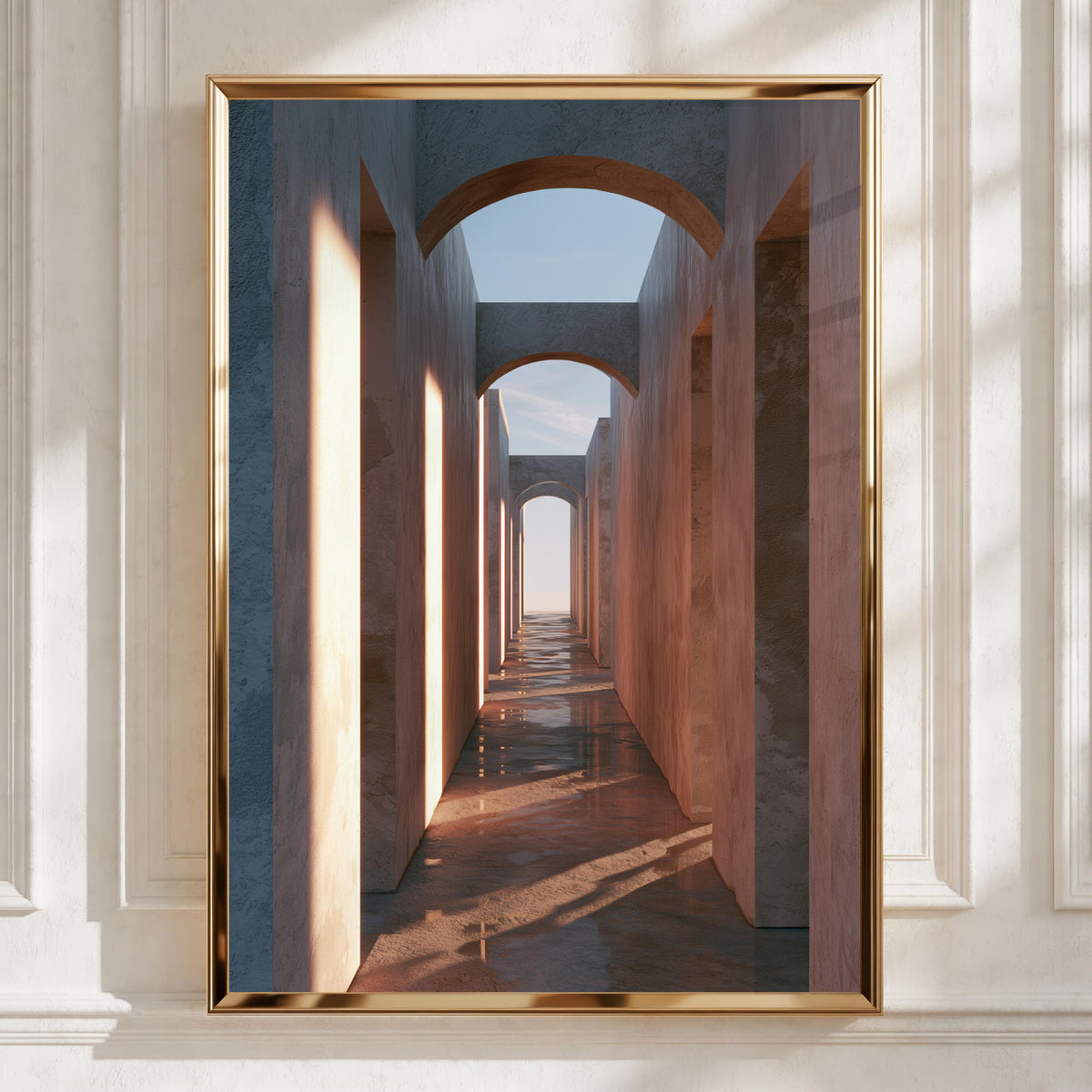 Passageway Art Print, Architectural Landscape, Modern Minimalist Decor