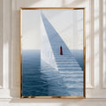 Stairway to Heaven, Surreal Art Print, Minimalist Poster, Ocean Landscape, Dreamy Home Decor