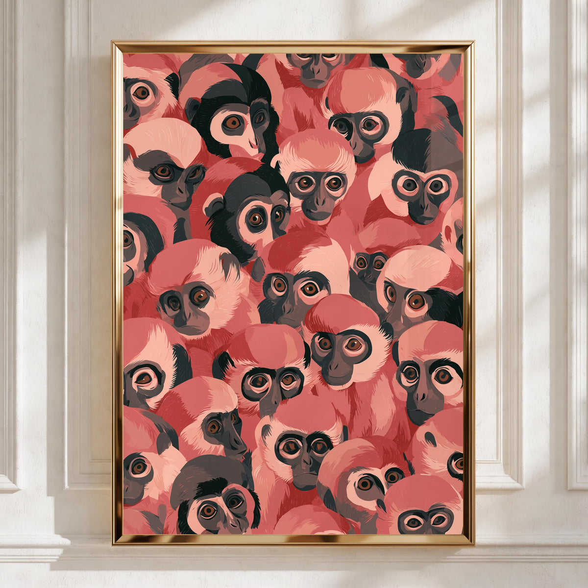 Monkeys Wall Art, Colourful Monkey Print, Unique Animal Poster, Fun Home Decor