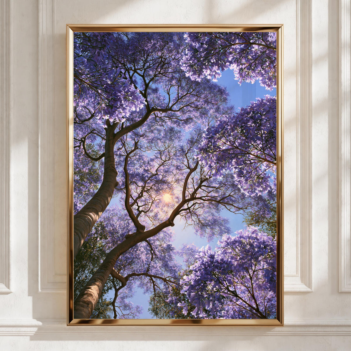 Jacaranda Tree Blossom Poster, Purple Floral Wall Art, Botanical Print