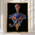 Eye of Horus Poster, Ancient Egyptian Symbol, Gold Lapis Art Print
