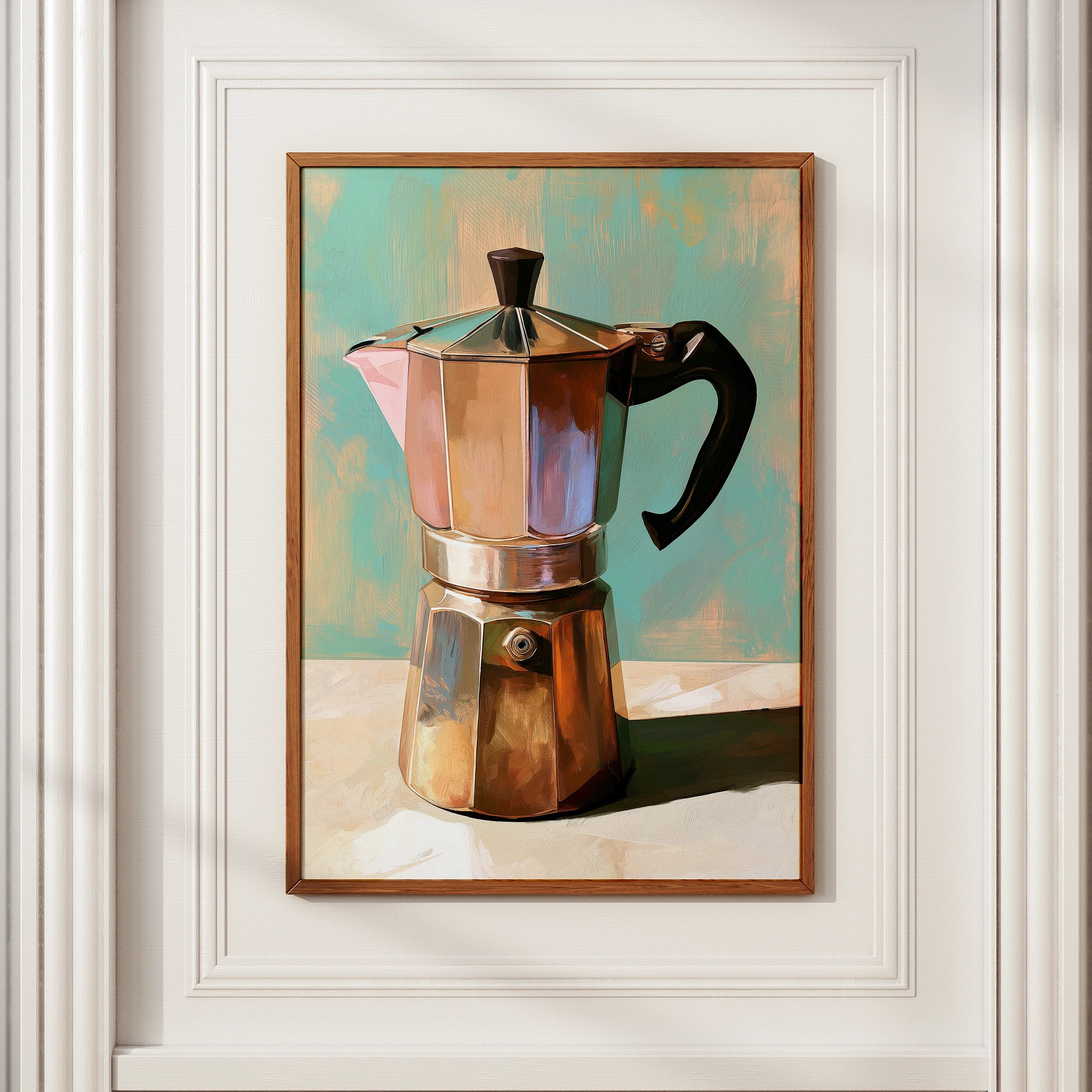 Moka Pot Coffee Poster Italian Espresso Maker Wall Art Print