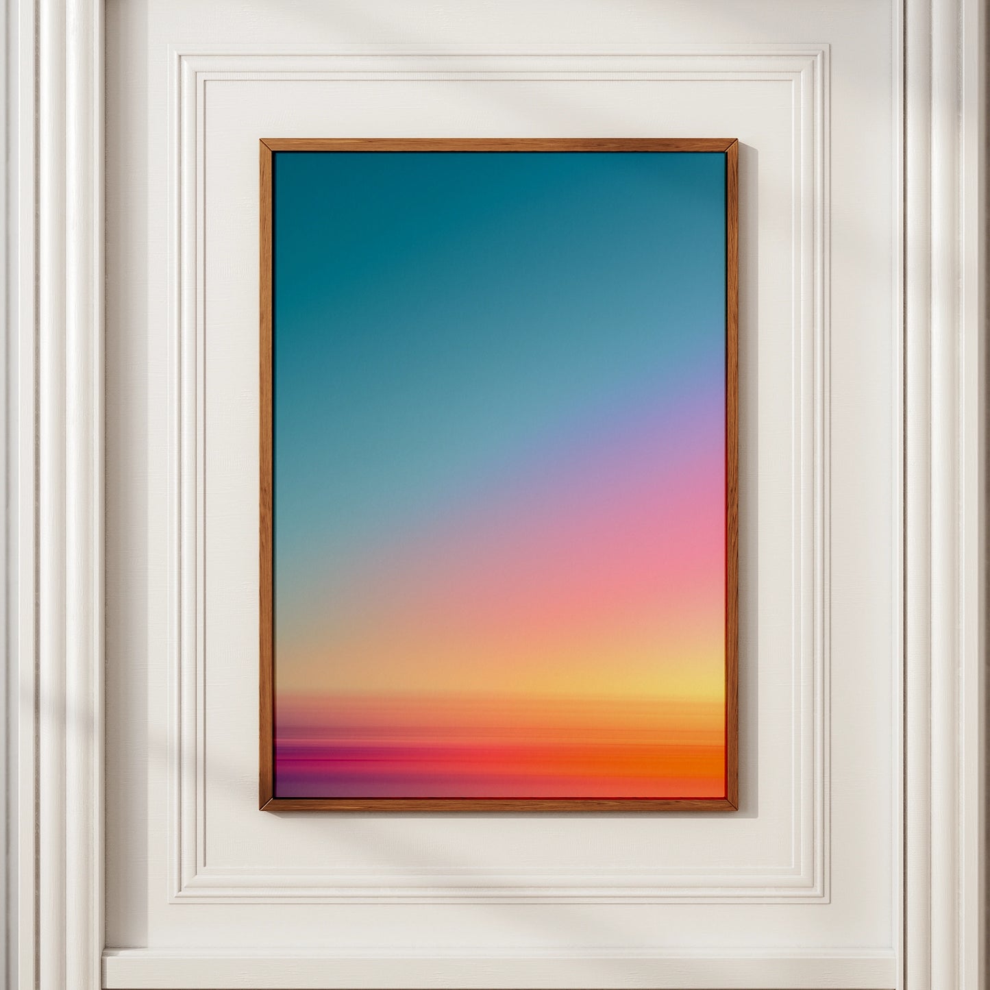Gradient Sunset Sky Print, Abstract Colourful Wall Art, Minimalist Poster