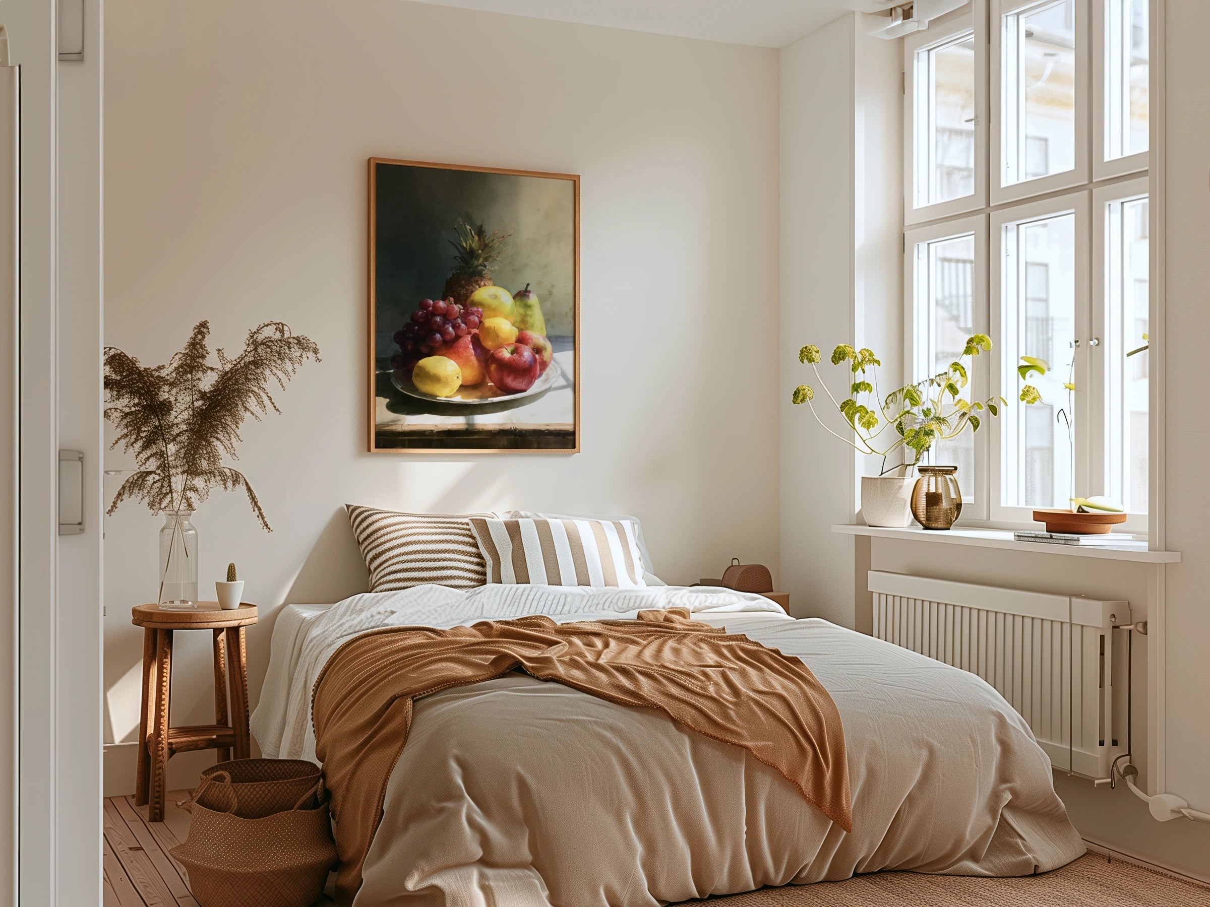 Fruit Still Life Poster, Watercolour Wall Art, Classic Kitchen Print