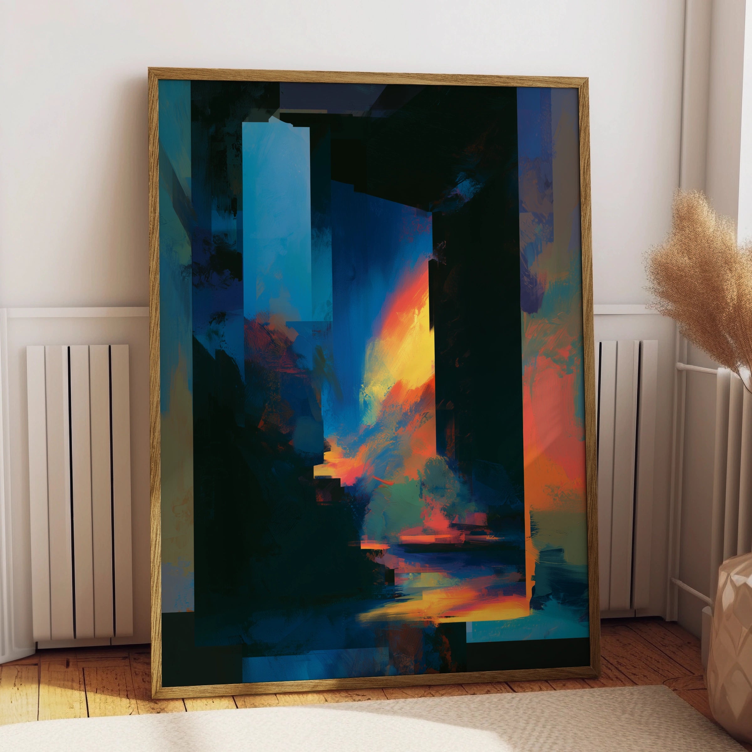 Abstract Landscape Art Print, Colourful Wall Art, Modern Home Decor, Vibrant Palette