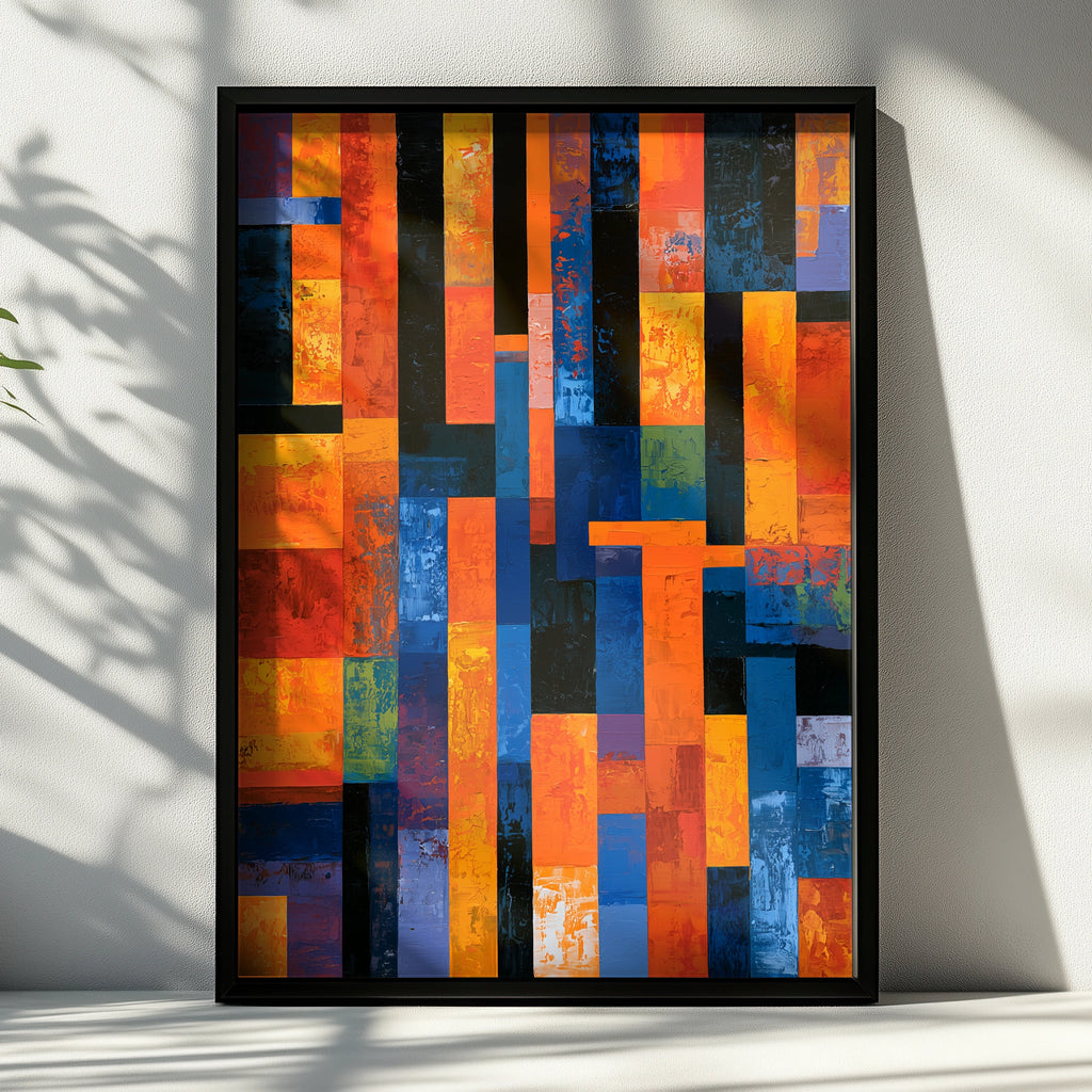 Abstract Geometric Art Print, Colourful Wall Decor, Modern Statement Piece