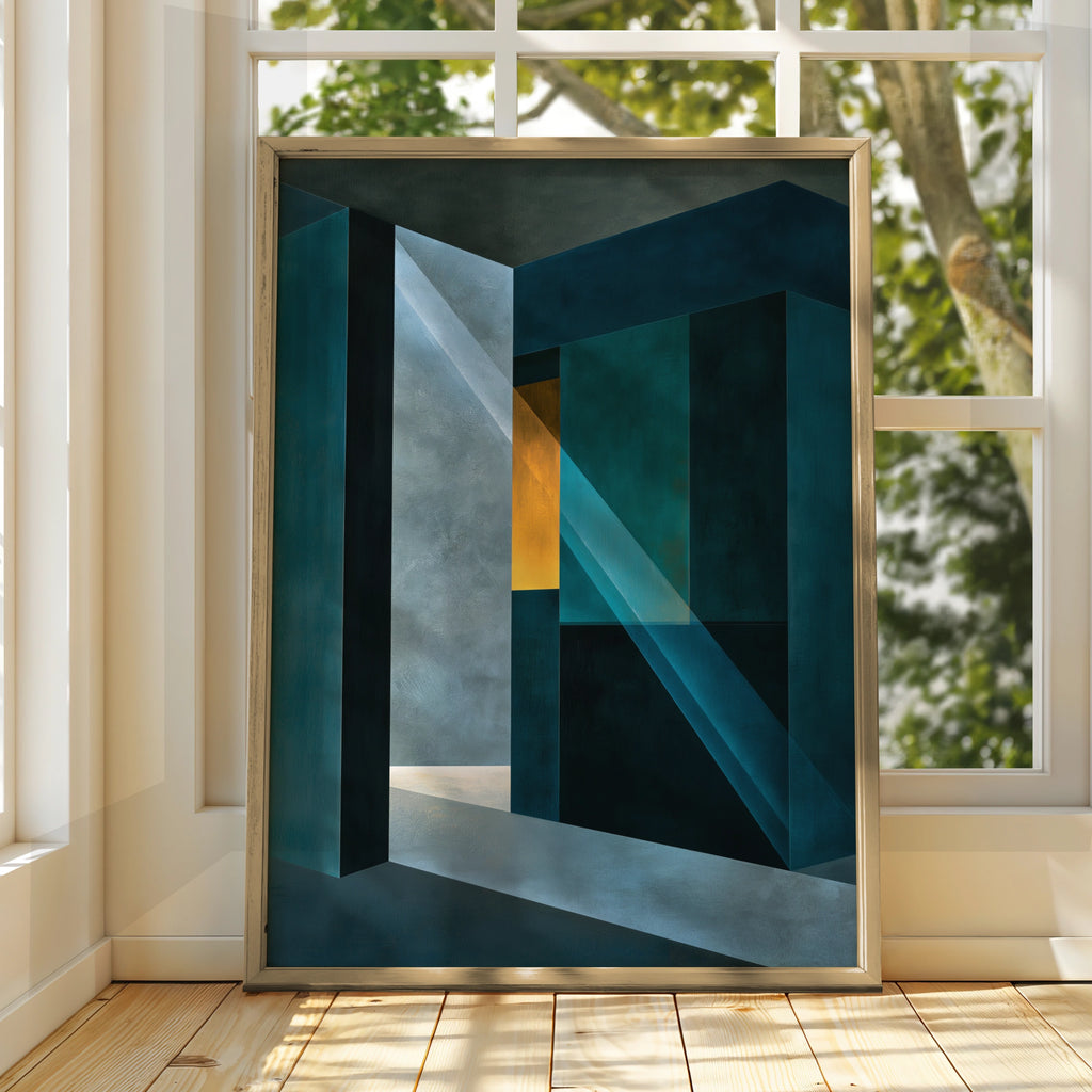 Abstract Geometric Art, Colourful Wall Decor, Modern Printable Poster, Unique Home Style