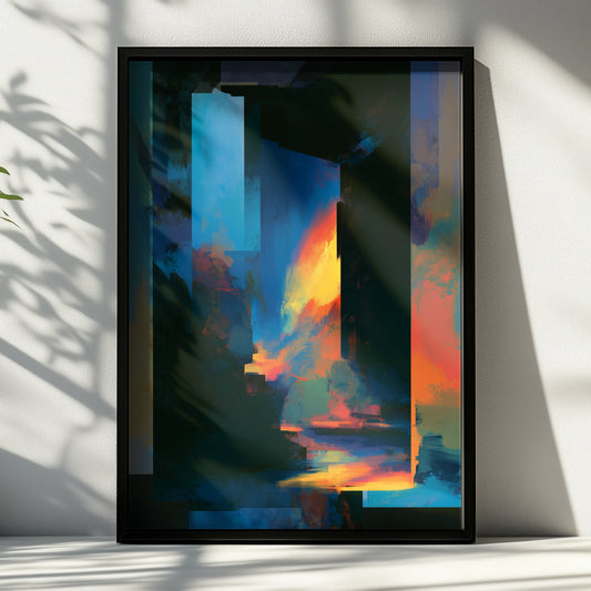Abstract Landscape Art Print, Colourful Wall Art, Modern Home Decor, Vibrant Palette