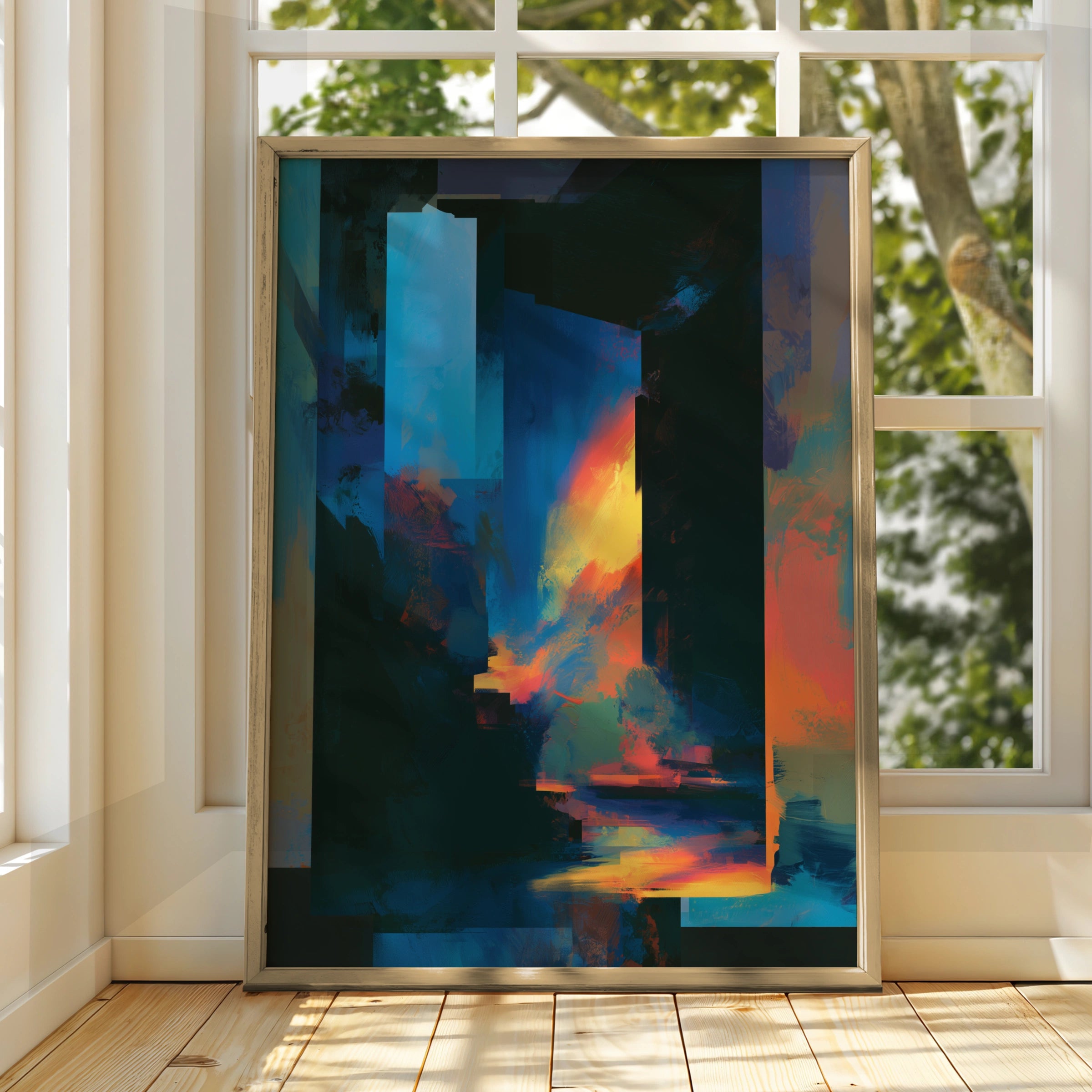 Abstract Landscape Art Print, Colourful Wall Art, Modern Home Decor, Vibrant Palette