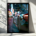 Supercar Night City Scene Art Print, Modern Wall Decor, Automotive Photography, Unique Gift