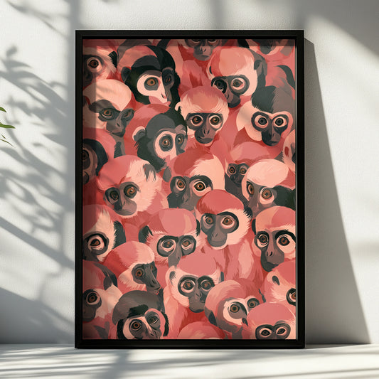 Monkeys Wall Art, Colourful Monkey Print, Unique Animal Poster, Fun Home Decor