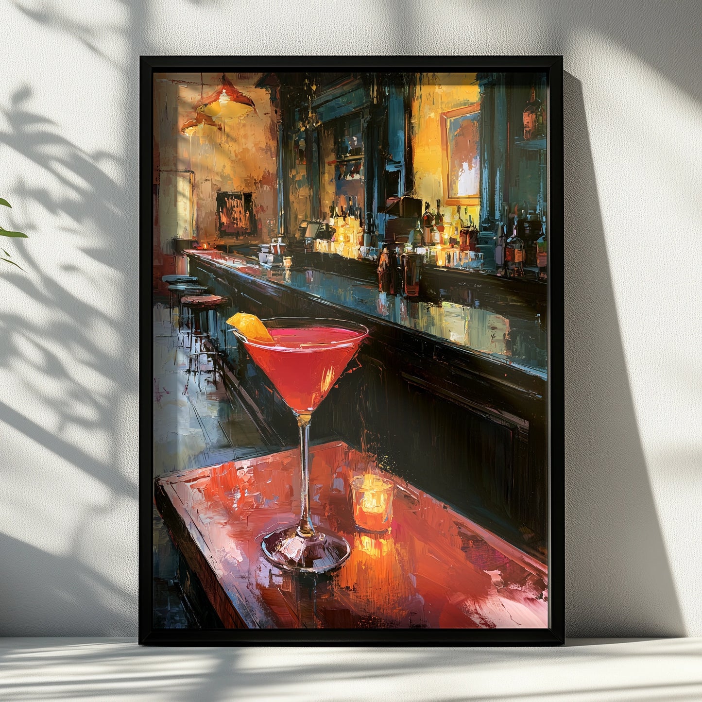 Cocktail Bar Scene, Vibrant Wall Art Print, Colourful Modern Decor, Perfect for Home or Bar