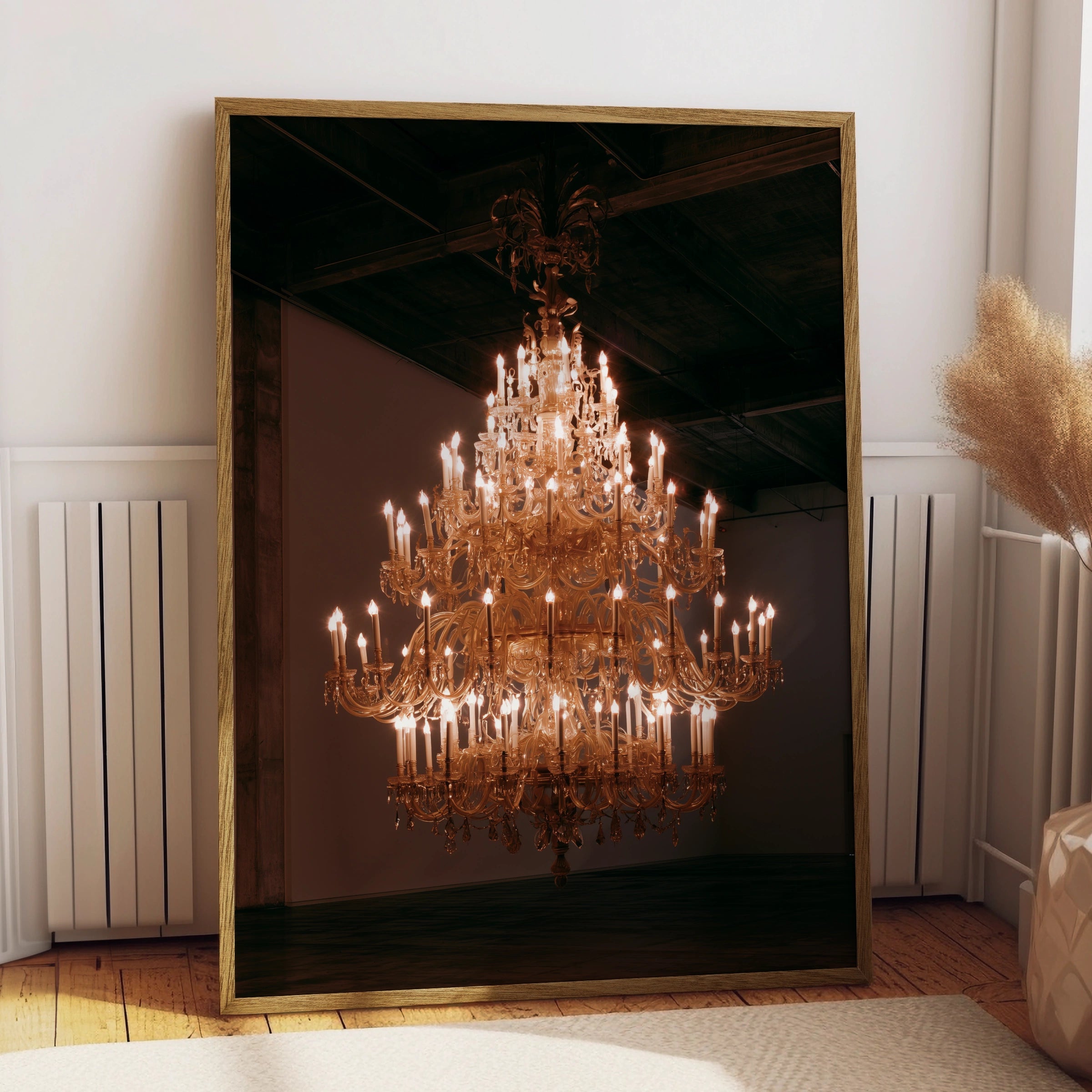 Chandelier Art Print, Elegant Lighting Poster, Vintage Inspired Home Decor, Ideal Gift