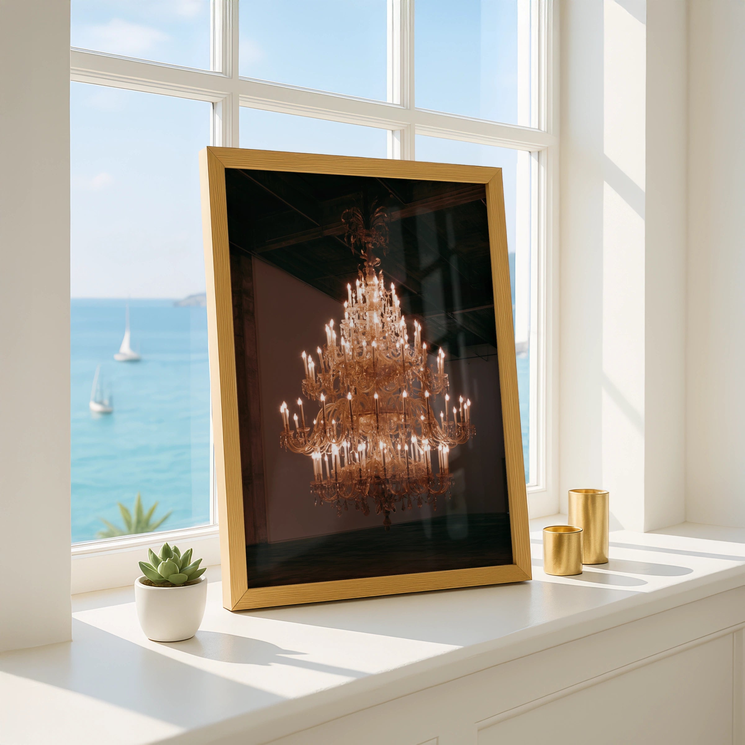 Chandelier Art Print, Elegant Lighting Poster, Vintage Inspired Home Decor, Ideal Gift