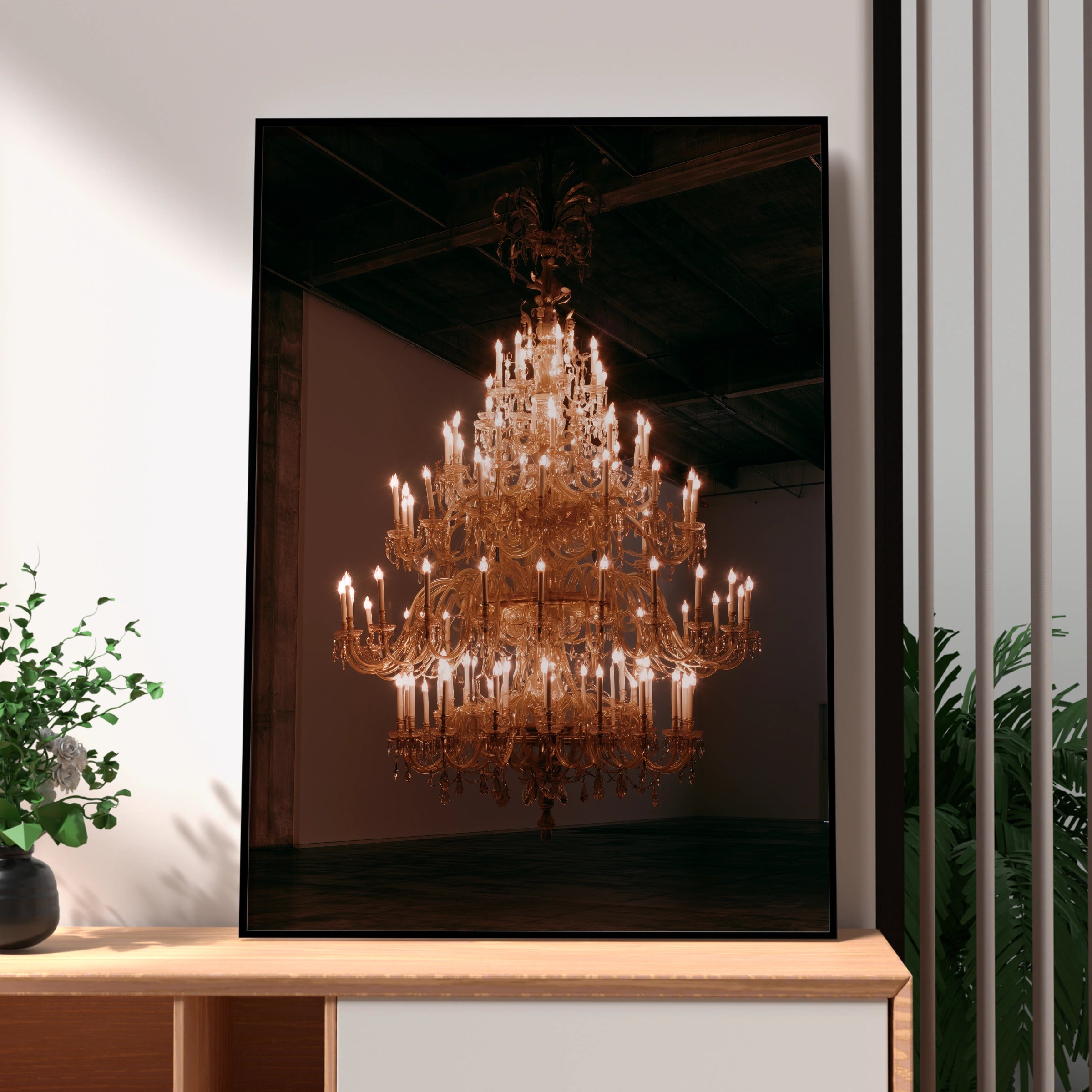 Chandelier Art Print, Elegant Lighting Poster, Vintage Inspired Home Decor, Ideal Gift