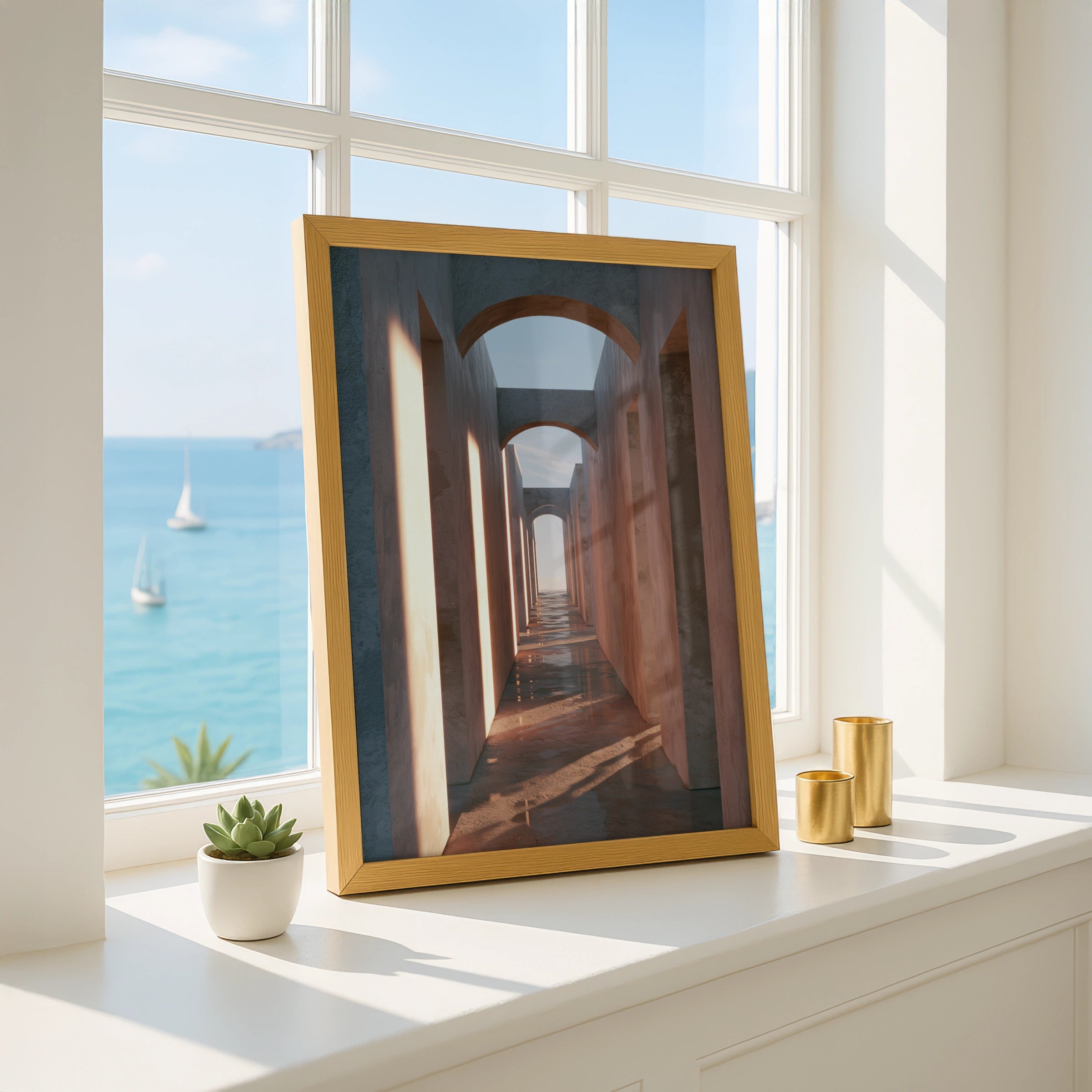 Passageway Art Print, Architectural Landscape, Modern Minimalist Decor