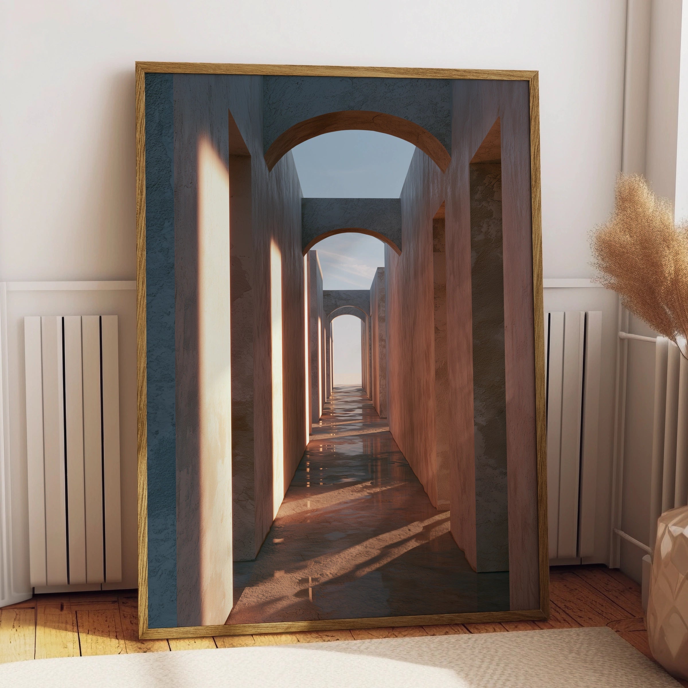 Passageway Art Print, Architectural Landscape, Modern Minimalist Decor