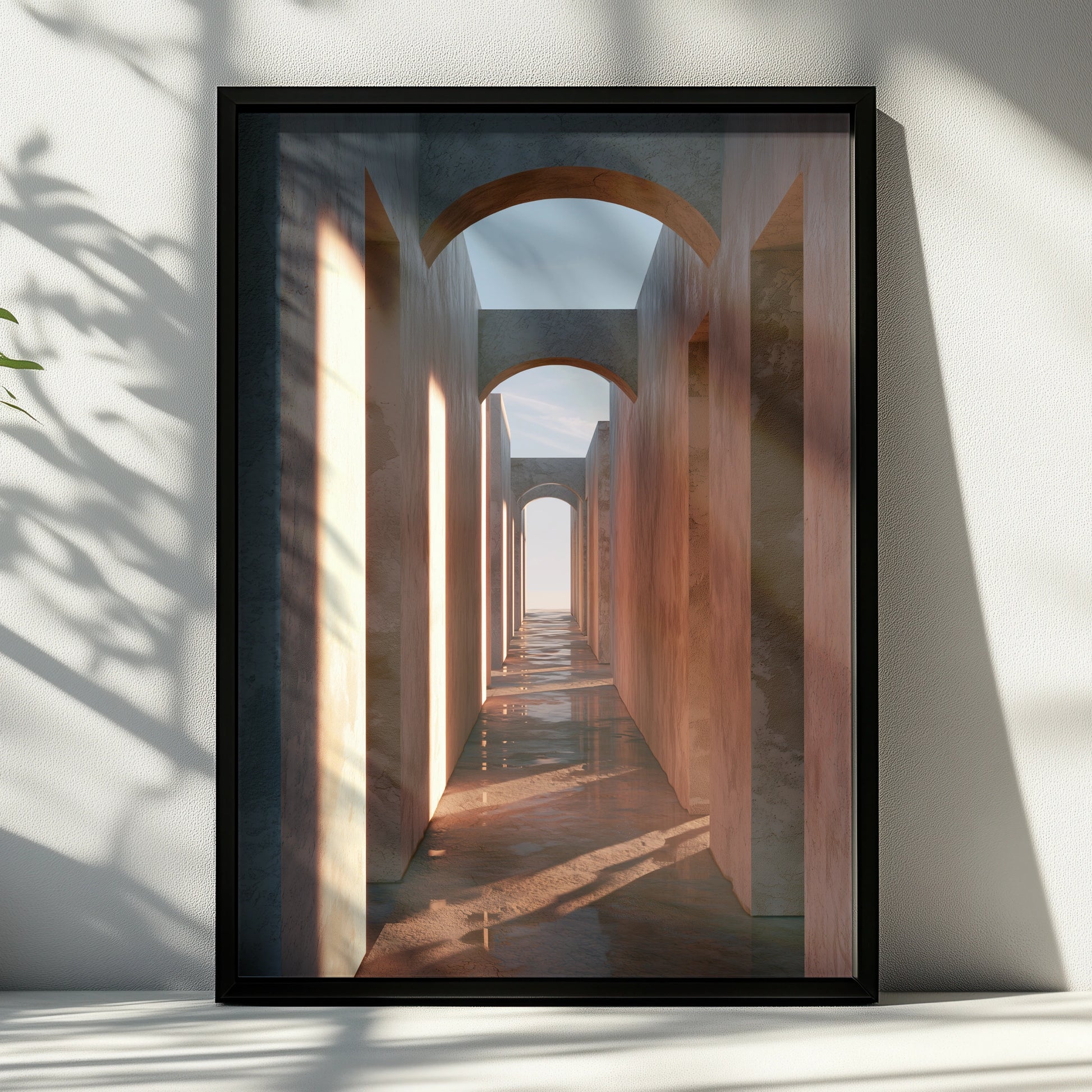 Passageway Art Print, Architectural Landscape, Modern Minimalist Decor