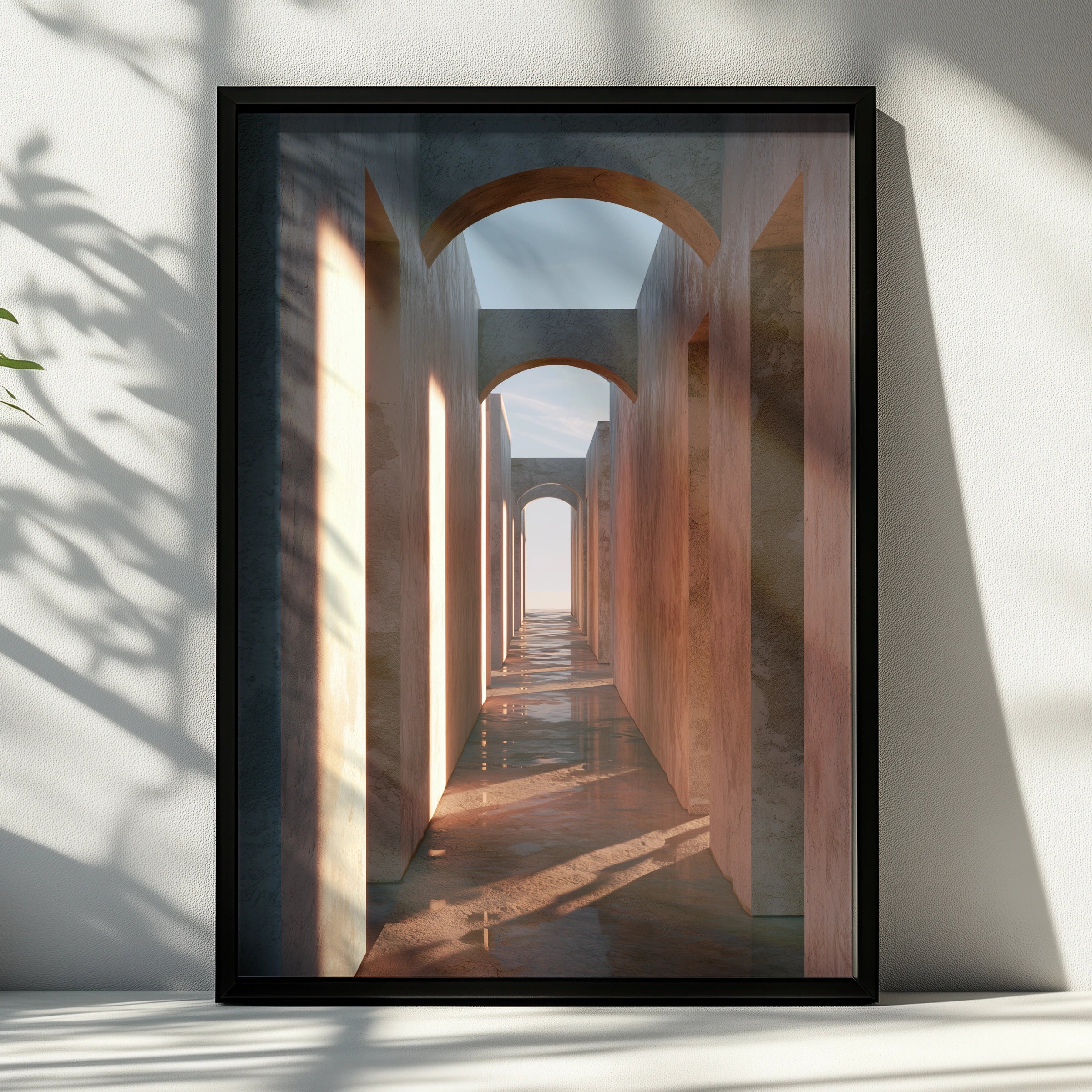 Passageway Art Print, Architectural Landscape, Modern Minimalist Decor