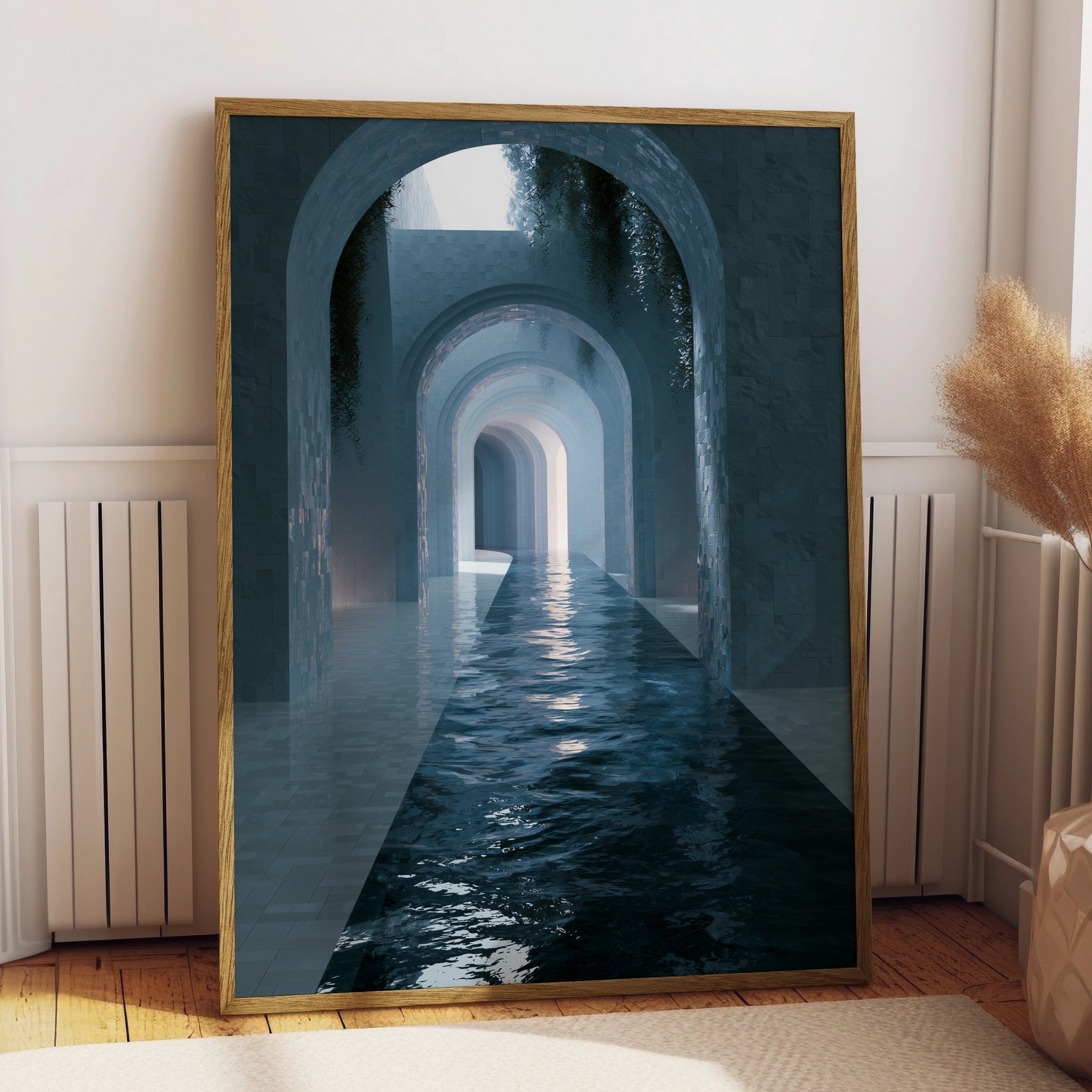 Passageway Artwork, Abstract Wall Art, Modern Print for Minimalist Decor