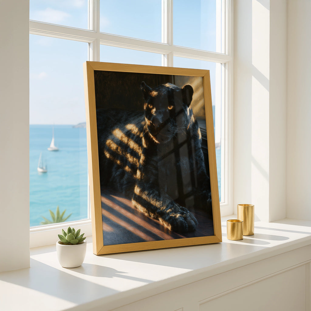 Majestic Panther Art Print, Stunning Animal Wall Decor, Realistic Artwork