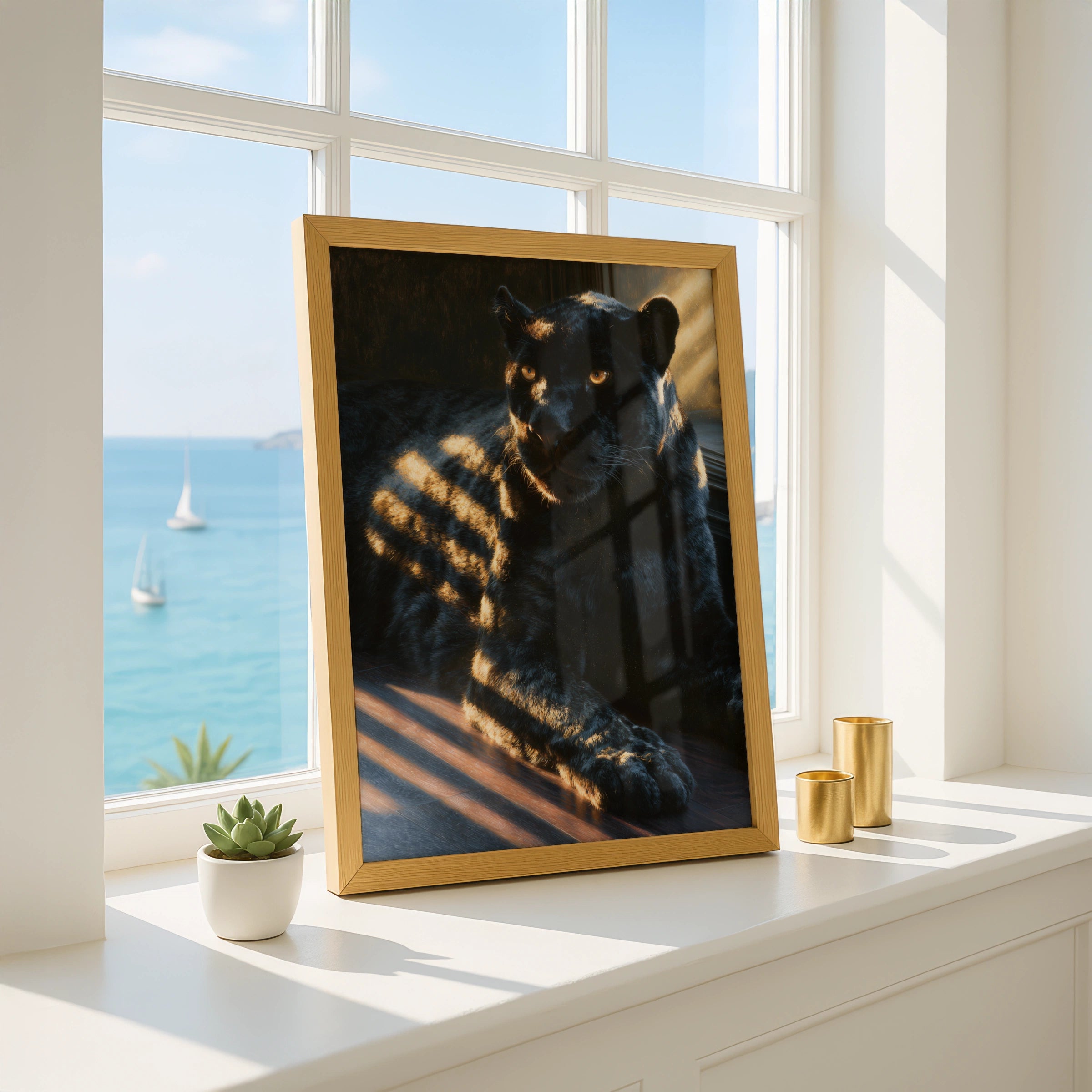 Majestic Panther Art Print, Stunning Animal Wall Decor, Realistic Artwork