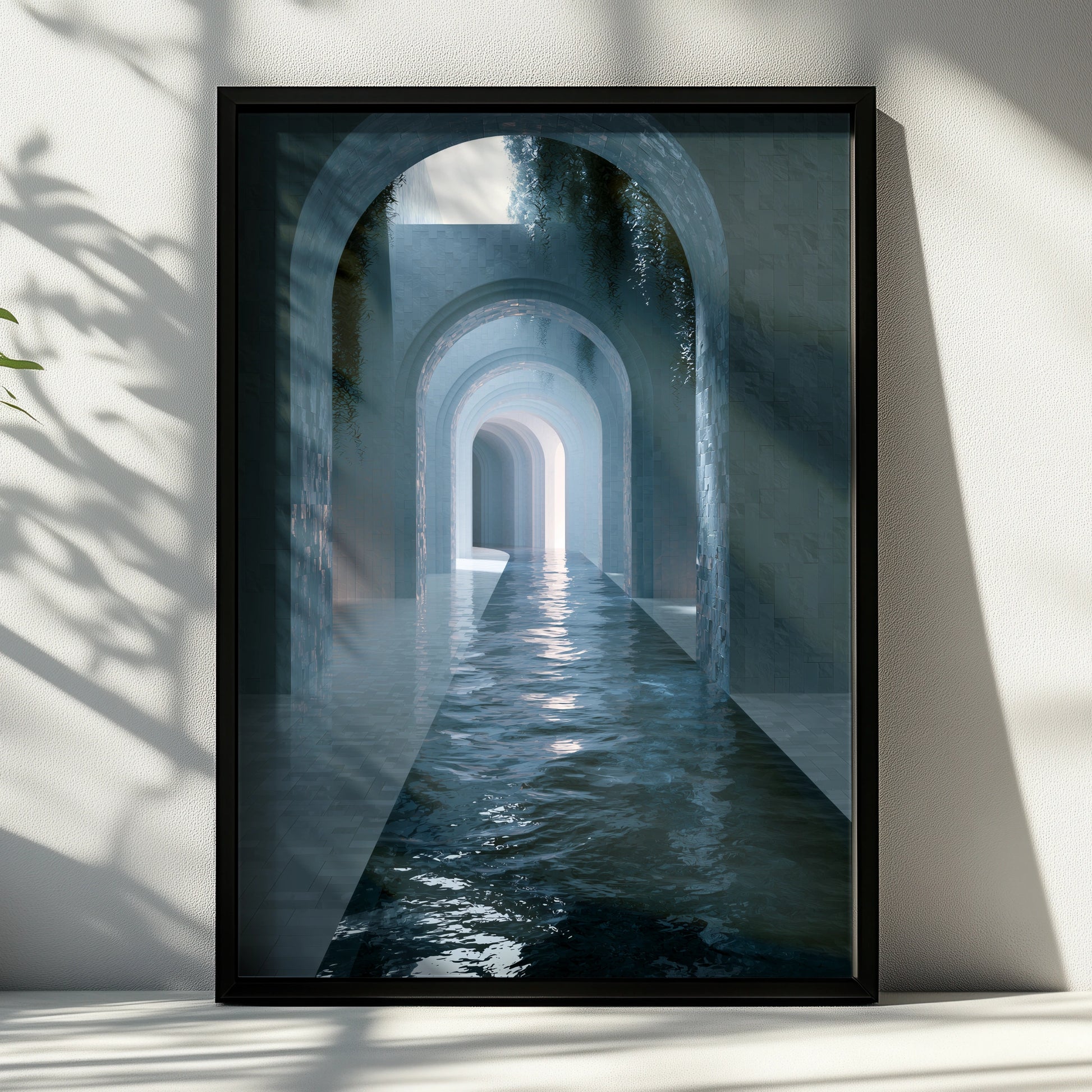 Passageway Artwork, Abstract Wall Art, Modern Print for Minimalist Decor