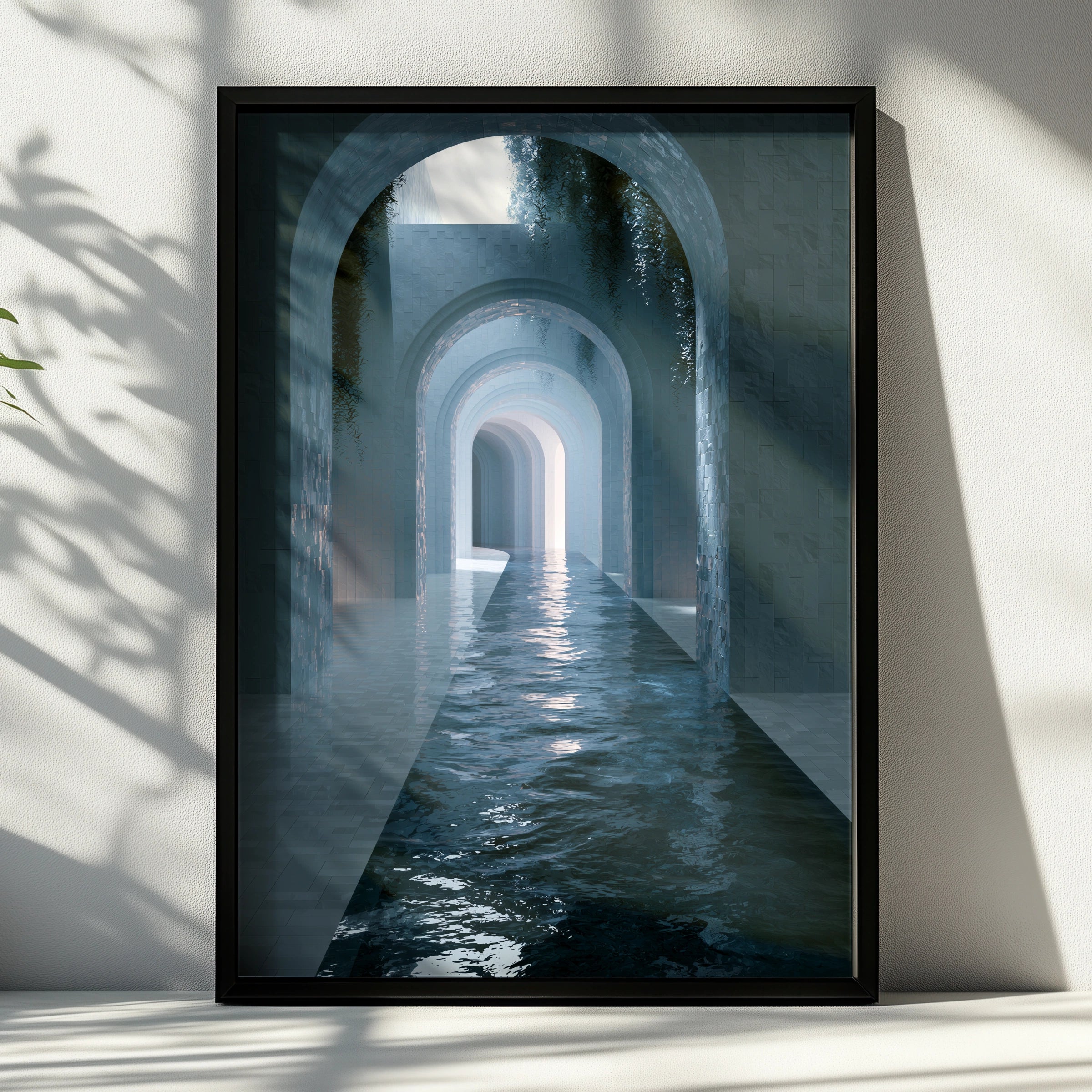 Passageway Artwork, Abstract Wall Art, Modern Print for Minimalist Decor