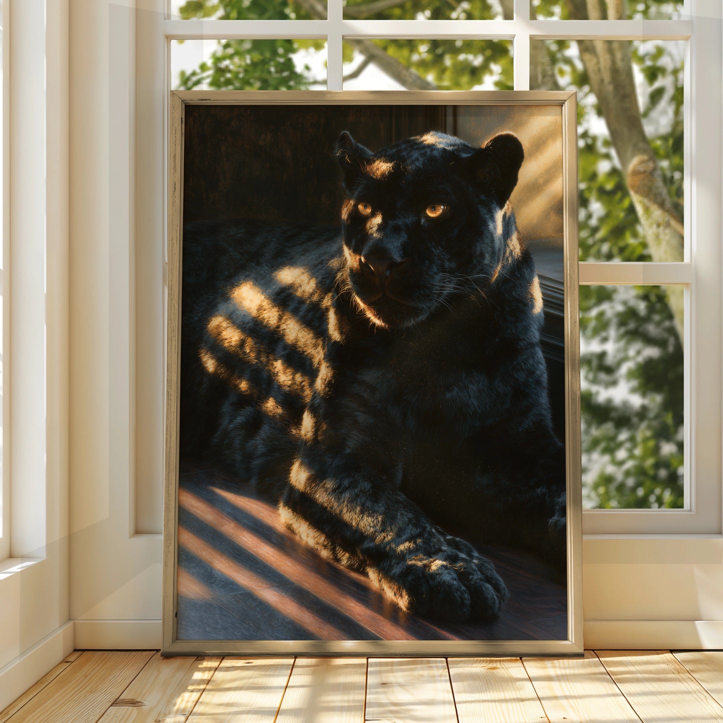 Majestic Panther Art Print, Stunning Animal Wall Decor, Realistic Artwork
