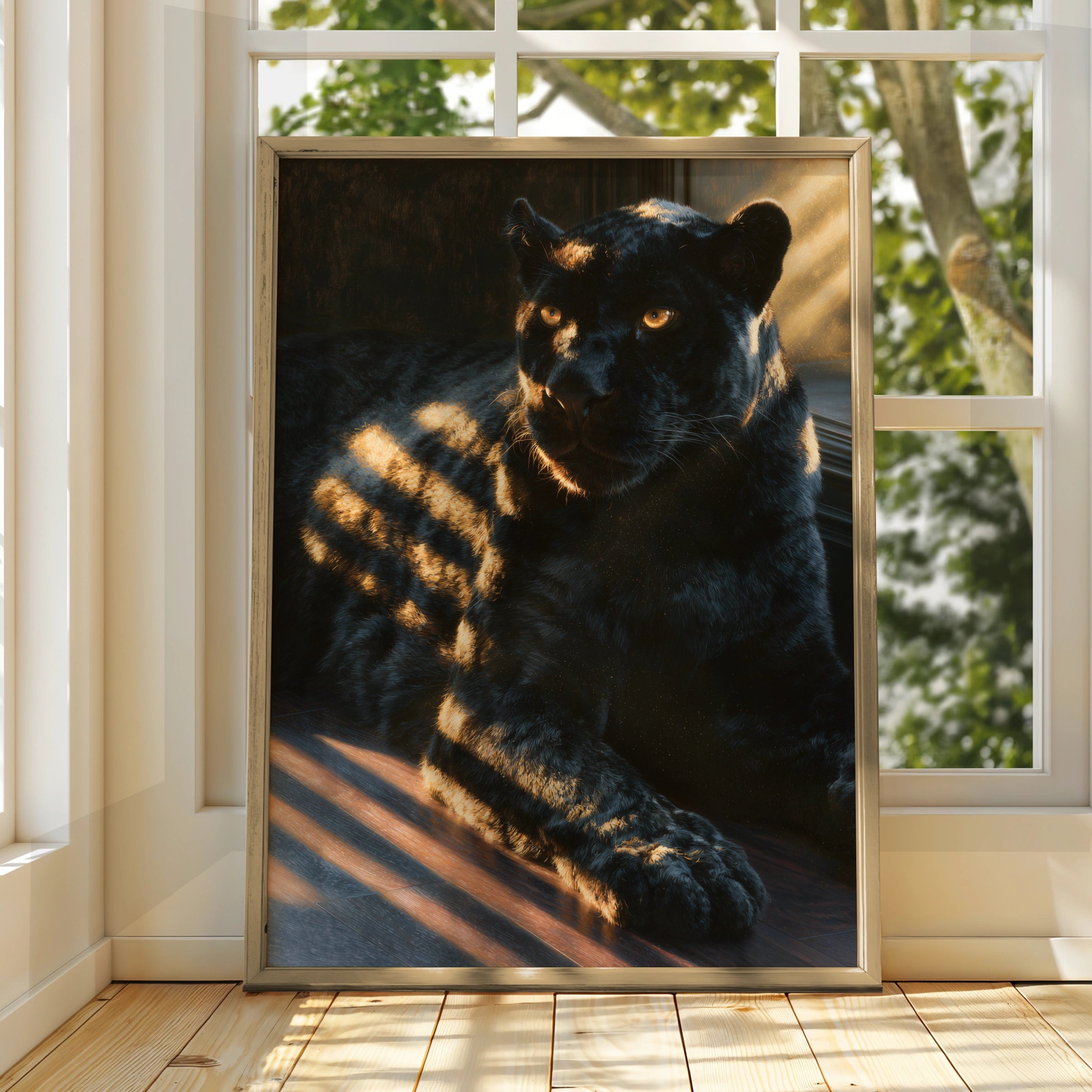 Majestic Panther Art Print, Stunning Animal Wall Decor, Realistic Artwork