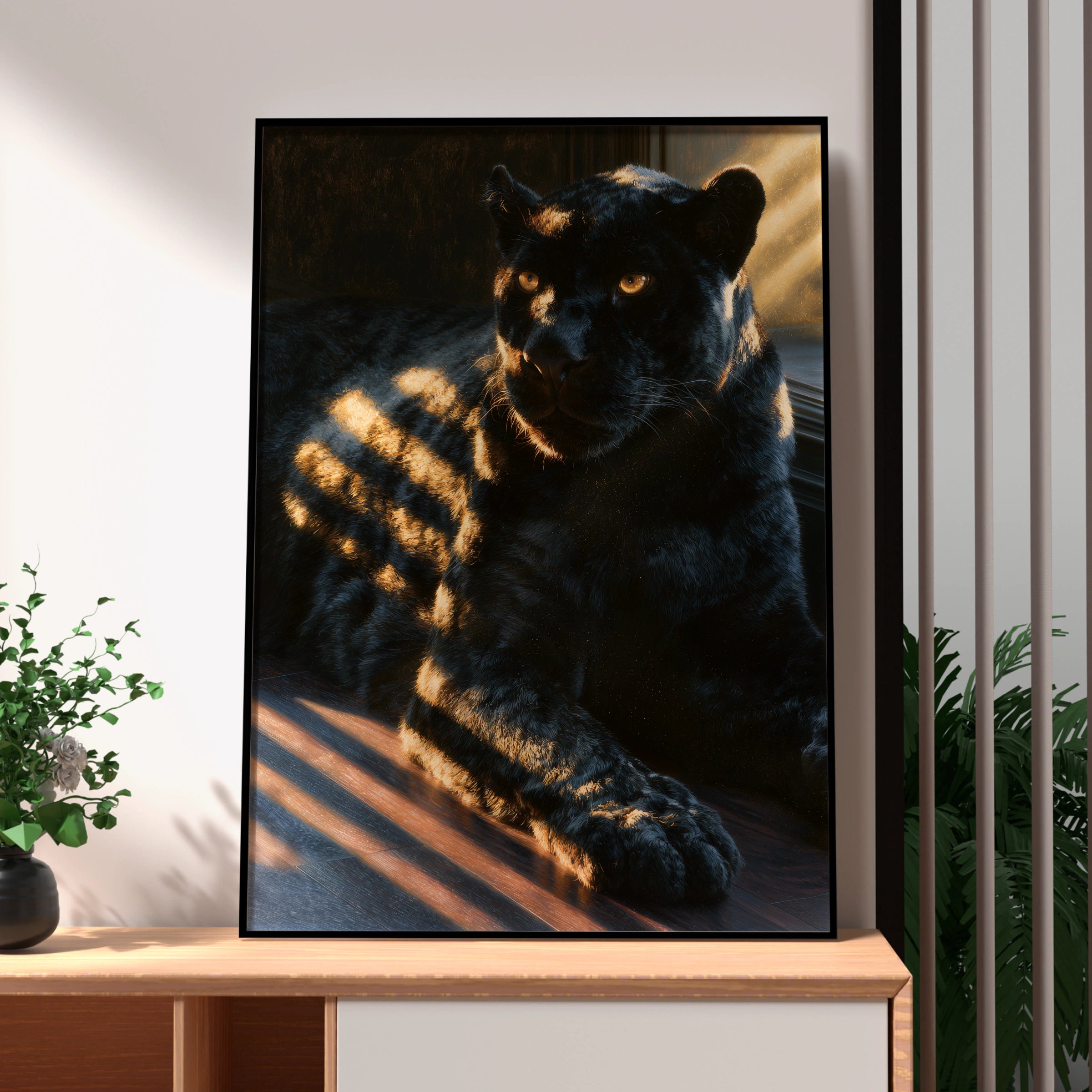 Majestic Panther Art Print, Stunning Animal Wall Decor, Realistic Artwork