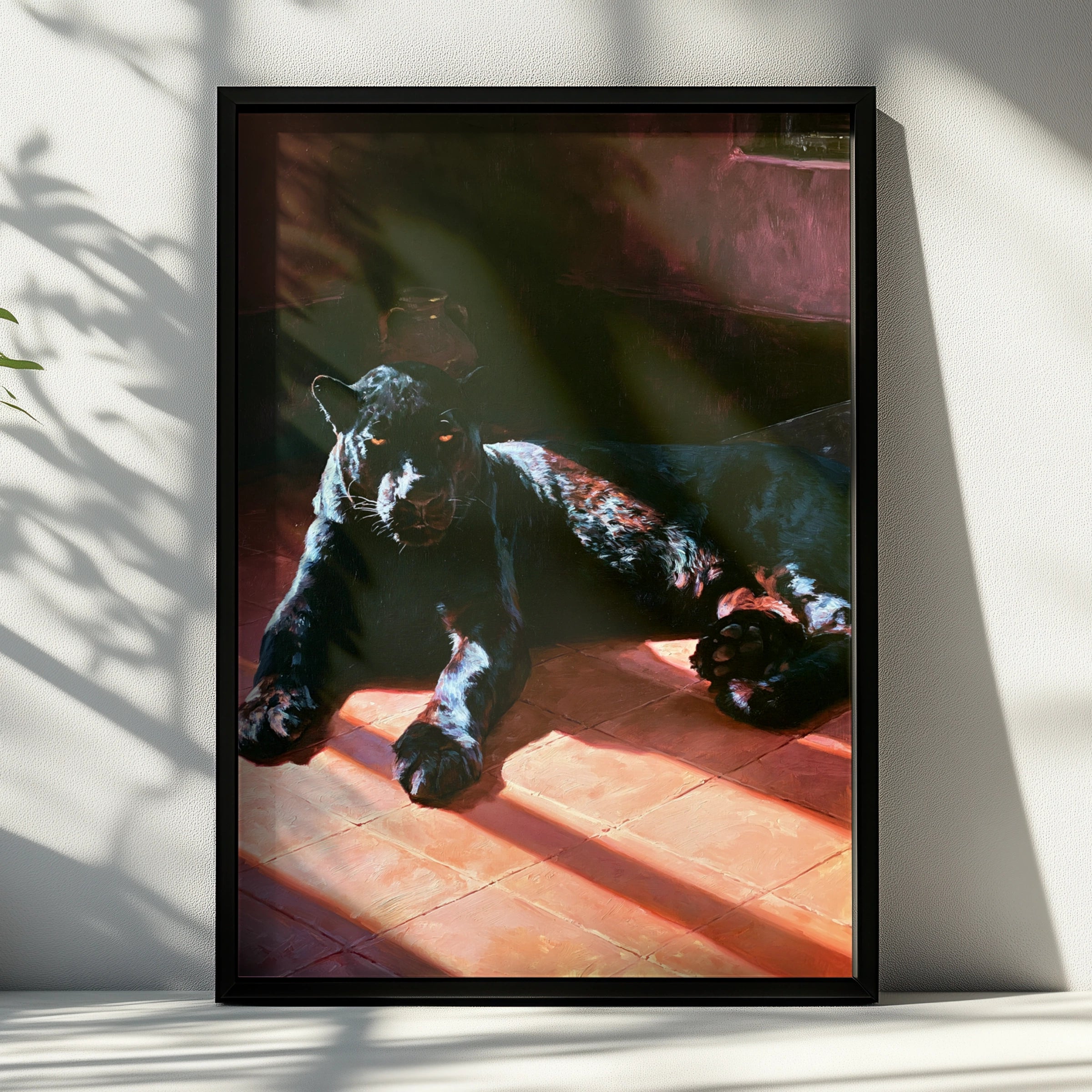 Elegant Black Panther Art Print, Stunning Animal Wall Decor, Bold Modern Style, Perfect for Home or Office