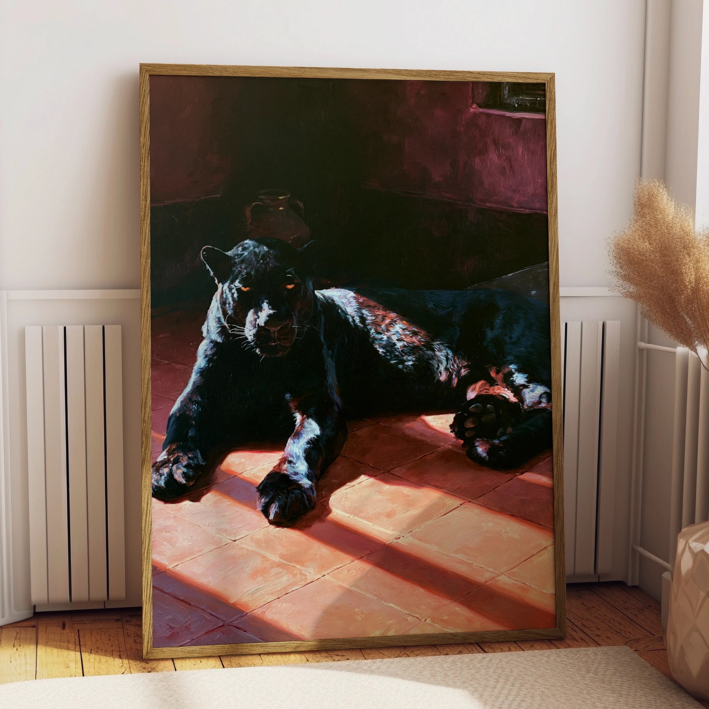 Elegant Black Panther Art Print, Stunning Animal Wall Decor, Bold Modern Style, Perfect for Home or Office