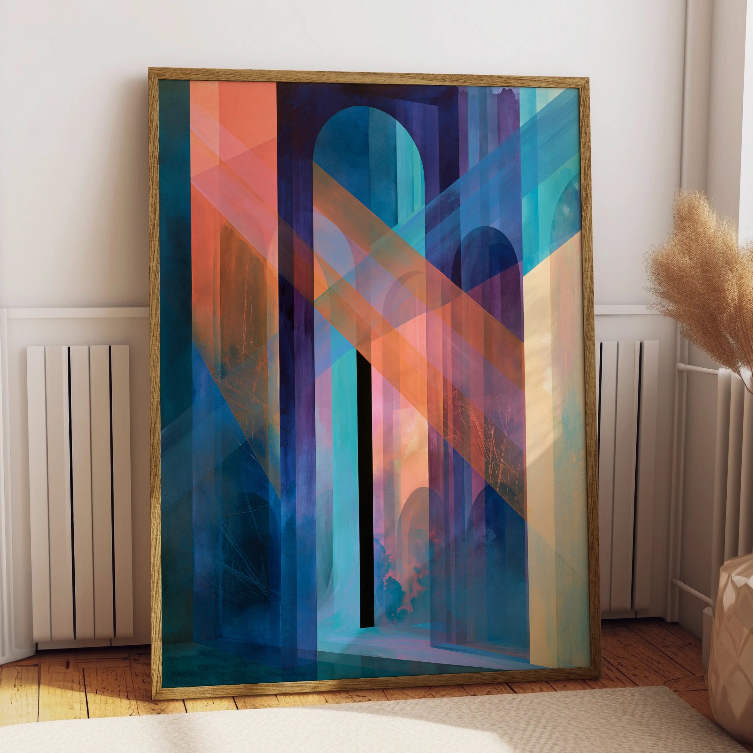 Abstract Colourful Arches Art Print, Modern Wall Decor, Vibrant Artwork for Home