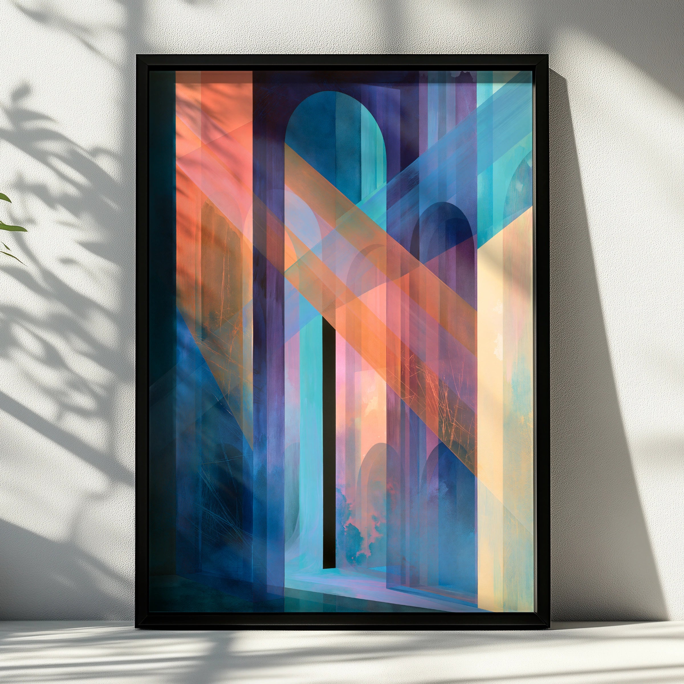 Abstract Colourful Arches Art Print, Modern Wall Decor, Vibrant Artwork for Home