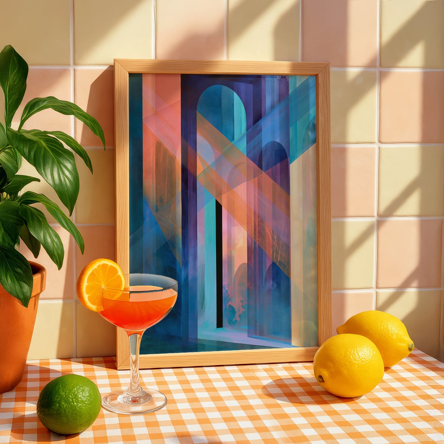 Abstract Colourful Arches Art Print, Modern Wall Decor, Vibrant Artwork for Home