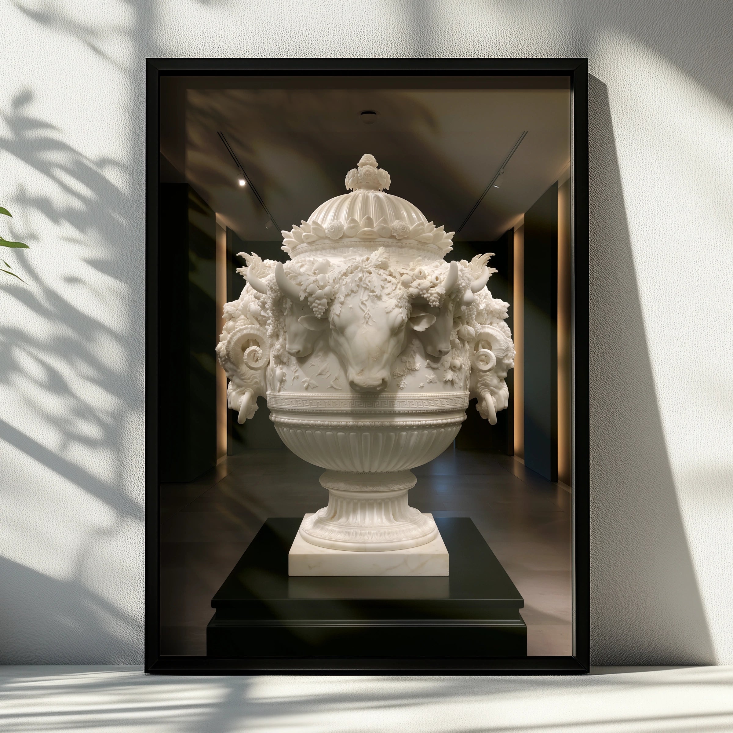 Roman Marble Vase Poster, Classical Urn Sculpture, Neoclassical Wall Art