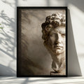 Roman Marble Bust Poster, Classical Sculpture Wall Art, Neoclassical Print