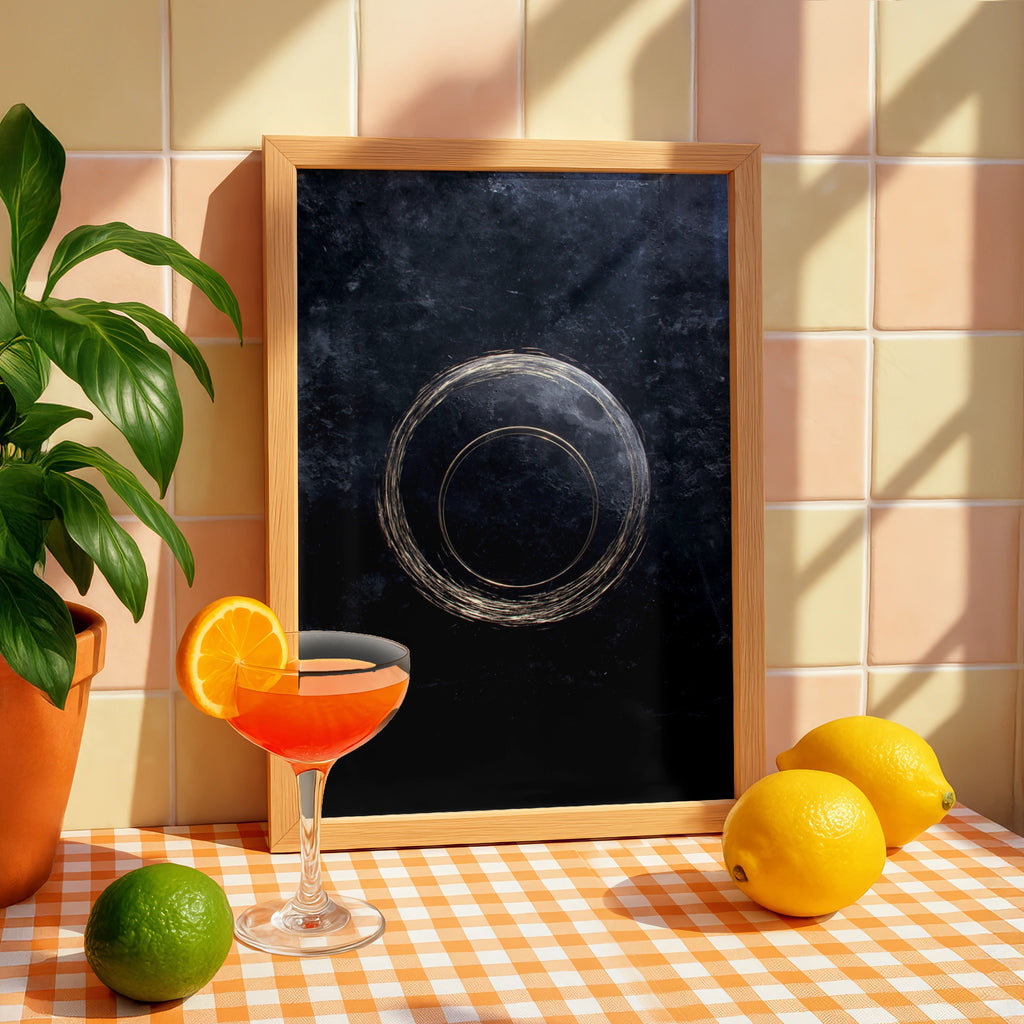 Black Moon Gold Ring Poster, Dark Celestial Wall Art, Minimalist Space Print