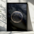 Black Moon Gold Ring Poster, Dark Celestial Wall Art, Minimalist Space Print