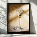 Martini Cocktail Print, Olive Glass Wall Art, Bar Photography Poster