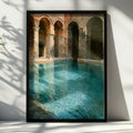 Roman Frigidarium Pool Print, Ancient Baths Wall Art, Classical Architecture Poster