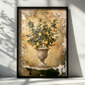 Lemon Tree Ancient Urn Poster, Botanical Wall Art, Vintage Italian Style