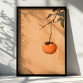 Persimmon Study Wall Art Poster, Botanical Fruit Print, Japanese Ink Style