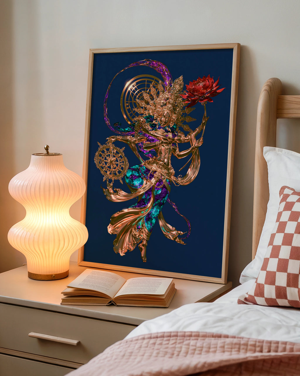 Dancing Shiva Poster, Hindu God Wall Art, Gold Cosmic Print, Spiritual Decor