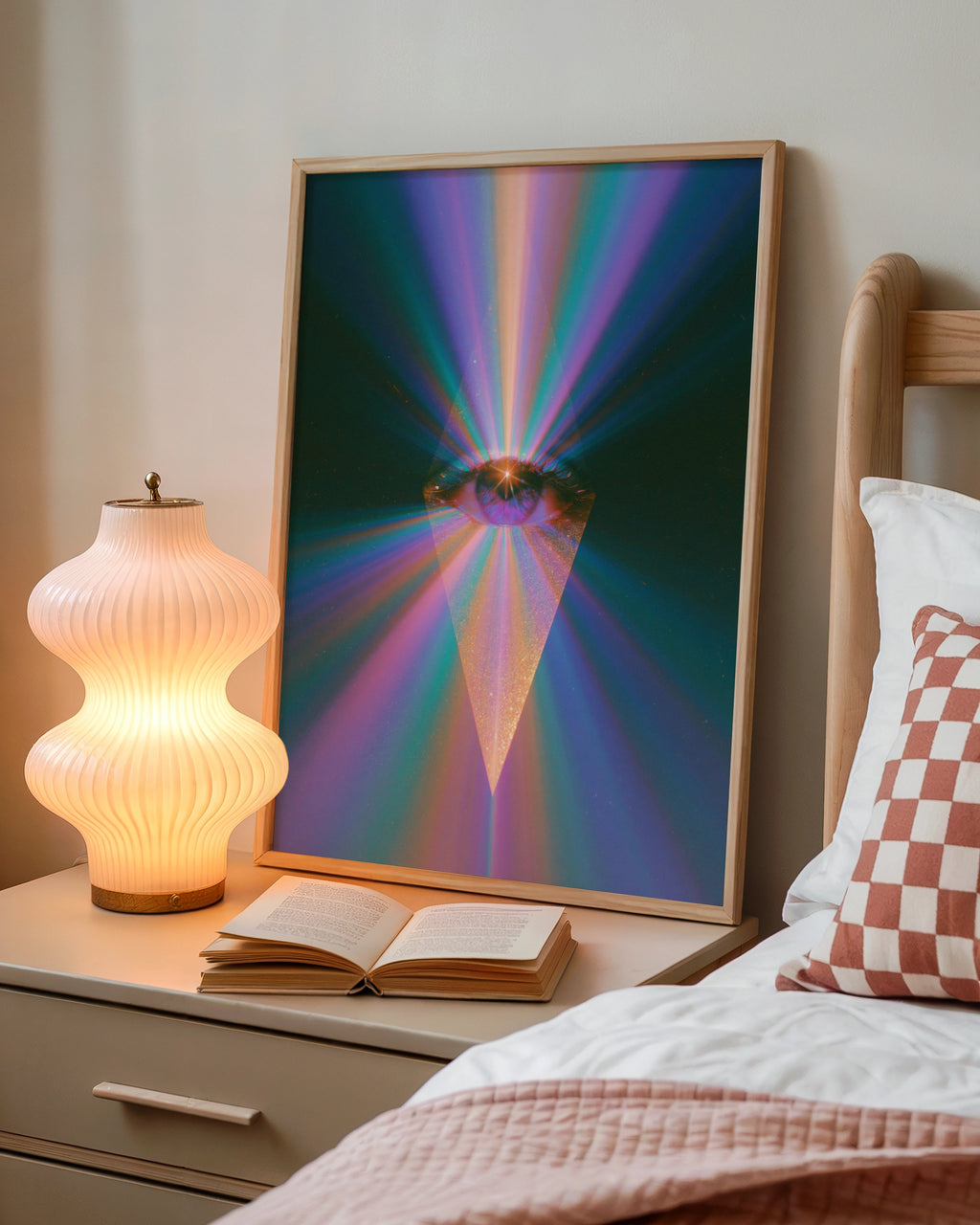 Spiritual Eye Abstract Poster, Third Eye Print, Psychedelic Wall Art