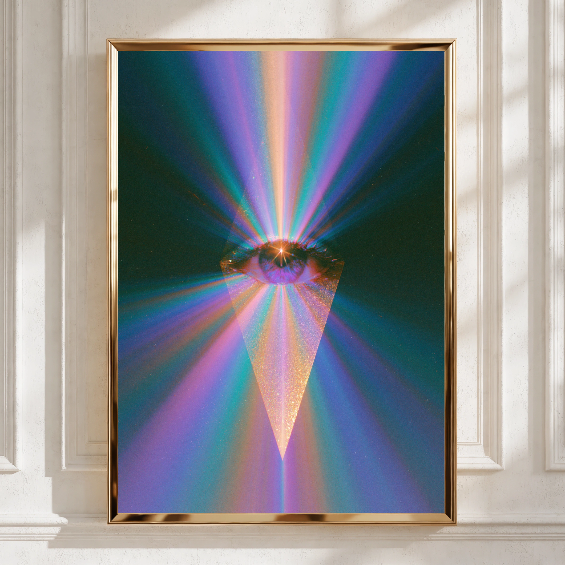 Spiritual Eye Abstract Poster, Third Eye Print, Psychedelic Wall Art
